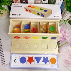 Hộp Thả Hình Khối Màu Sắc Montessori Cho Bé – Phát Triển Tư Duy, Nhận Biết Màu Sắc Và Kỹ Năng Vận Động Tinh - POPIKIDS