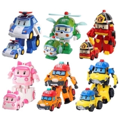Hộp 6 Thành Viên Biệt Đội Robocar Poli Biến Hình Thành Máy Bay Và Robot Cho Bé Thỏa Sức Vui Chơi -POPIKIDS