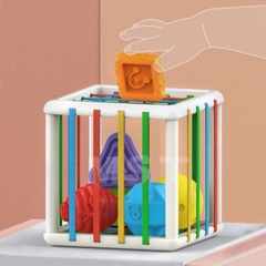 Đồ Chơi Hộp Thả Hình Khối Cho Bé 1 2 3 Tuổi – Rèn Luyện Trí Thông Minh, Giáo Dục Montessori Cao Cấp -POPIKIDS
