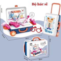 Bộ Đồ Chơi Vali Kéo Nghề Nghiệp – Bác Sỹ, Kỹ Sư, Nấu Ăn, Trang Điểm Cho Bé Khám Phá Tài Năng- POPIKIDS