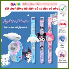 Đồng Hồ Hoạt Hình Cho Bé Trai Bé Gái Có Đèn Xem Giờ Kuromi Dạ Quang Và Âm Nhạc Giai Điệu Cinnamoroll -POPIKIDS