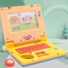 Đồ Chơi Máy Tính Laptop Có Nhạc Cho Bé Máy Tính Có Chuột Kèm Đèn Led Phát Nhạc Giúp Bé Tránh Xa Điện Thoại- POPIKIDS