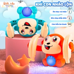 Đồ Chơi Con Khỉ Nhào Lộn Giải Trí Cho Trẻ Em – Khỉ Con Xoay 360 Độ Có Nhạc Và Đèn Đáng Yêu -POPIKIDS