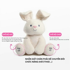 Thú Bông Ú Òa – Thỏ Trắng Ú Òa Có Nhạc, Đồ Chơi Mềm Mại Đáng Yêu Cho Bé -POPIKIDS