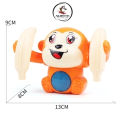 Đồ Chơi Con Khỉ Nhào Lộn Giải Trí Cho Trẻ Em – Khỉ Con Xoay 360 Độ Có Nhạc Và Đèn Đáng Yêu -POPIKIDS