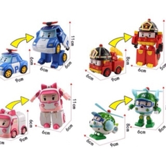 Hộp 6 Thành Viên Biệt Đội Robocar Poli Biến Hình Thành Máy Bay Và Robot Cho Bé Thỏa Sức Vui Chơi -POPIKIDS
