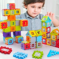 Bộ Đồ Chơi Lắp Ghép Khối Xây Dựng 150 Chi Tiết, LEGO Xây Nhà Có Cửa Mở Giúp Bé Phát Triển Trí Thông Minh Và Sáng Tạo - POPIKIDS