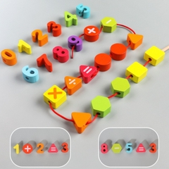 Đồ Chơi Xâu Hạt Gỗ 75 Chi Tiết Cực Dễ Thương Giúp Bé Rèn Luyện Sự Khéo Léo -POPIKIDS