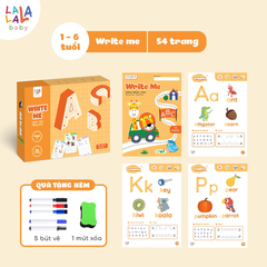 Sách Tập Viết Xóa Được Cho Bé – 68 Trang Tập Tô Vẽ Lalala Baby Kèm Bút & Mút Xóa
