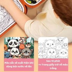 Cuốn Sổ Ma Thuật Montessori Bóc Dán, Tranh Tô Màu Nước Ma Thuật, Học Liệu Phát Triển Tư Duy Cho Bé Trai, Bé Gái 1-4 Tuổi