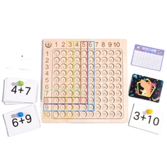 Bảng Đồ Chơi Gỗ Học Bảng Cửu Chương Toán Giáo Dục Theo Phương Pháp Montessori Giúp Bé Ghi Nhớ Nhanh -POPIKIDS
