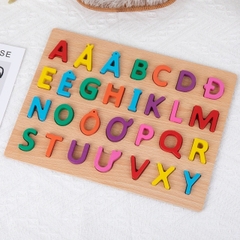 Bảng Chữ Cái Tiếng Việt Bằng Gỗ Nổi Cho Bé, Có Số Và Hình, Kích Thước 30x22cm, Giúp Phát Triển Tư Duy- POPIKIDS