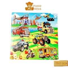 Tranh Ghép Hình Cho Bé Bằng Gỗ 100 Mảnh 30x30cm – Đồ Chơi Xếp Hình Phát Triển Trí Tuệ Cho Trẻ- POPIKIDS