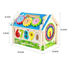 Nhà Gỗ Đa Năng Cho Bé Thả Hình, Đập Bóng Phát Triển Kỹ Năng Vận Động Và Nhận Biết Hình Khối Màu Sắc - POPIKIDS