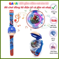 Đồng Hồ Hoạt Hình Cho Bé Trai Bé Gái Có Đèn Xem Giờ Kuromi Dạ Quang Và Âm Nhạc Giai Điệu Cinnamoroll -POPIKIDS