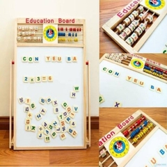 Bảng EDU Học Ghép Số Và Chữ 2 Mặt Cho Bé, Tặng Kèm Bộ Chữ Số Bằng Nam Châm Giúp Bé Học Vừa Chơi Vừa Học- POPIKIDS