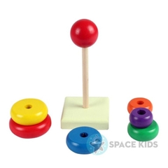 Tháp Mini Nhiều Màu Cho Bé Đồ Chơi Gỗ Màu Sắc Giải Trí Đồ chơi lắp ráp Hình Tháp Cho Bé - Đồ Chơi Cho Bé- POPIKIDS