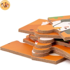 Bộ Xếp Hình Và Thẻ Chữ Cái Số Bằng Gỗ Cao Cấp, Đồ Chơi Giáo Dục Sớm Thông Minh Phong Cách Montessori - POPIKIDS