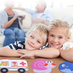 My First Puzzle 3-6 Mảnh Hộp Sắt Loại 1 - Bộ Trò Chơi Ghép Hình Cho Bé Phát Triển Tư Duy Và Khéo Léo - POPIKIDS