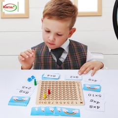 Bảng Đồ Chơi Gỗ Học Bảng Cửu Chương Toán Giáo Dục Theo Phương Pháp Montessori Giúp Bé Ghi Nhớ Nhanh -POPIKIDS