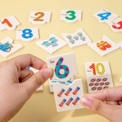 Thẻ Học Đếm Số Thông Minh Bằng Gỗ Cho Bé Giúp Phát Triển Tư Duy Và Kỹ Năng Cơ Bản -POPIKIDS