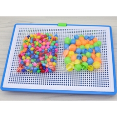 Đồ Chơi Xếp Hình Đinh Nấm Sáng Tạo 296 Chi Tiết – Bộ Ghép Hạt Nhựa Nhiều Màu Giúp Bé Phát Triển Tư Duy -POPIKIDS