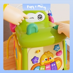 Hộp Đồ Chơi Âm Nhạc Đa Năng Hình Cá Sấu – 7 Mặt Chơi Phát Triển Giác Quan Cho Bé Từ 0 Đến 3 Tuổi -POPIKIDS