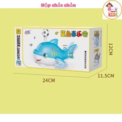 Đồ Chơi Cá Mập Thổi Bóng Có Nhạc Và Đèn LED Vui Nhộn Cho Bé, Giúp Bé Nâng Cao Kỹ Năng Tập Bò- POPIKIDS