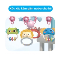 Đồ Chơi Treo Nôi Cũi Xoay 360 Độ Có Nhạc, Máy Chiếu Hình Ảnh Và Gặm Nướu Đa Năng Cho Bé Sơ Sinh -POPIKIDS