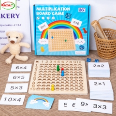 Bảng Đồ Chơi Gỗ Học Bảng Cửu Chương Toán Giáo Dục Theo Phương Pháp Montessori Giúp Bé Ghi Nhớ Nhanh -POPIKIDS