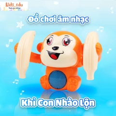 Đồ Chơi Con Khỉ Nhào Lộn Giải Trí Cho Trẻ Em – Khỉ Con Xoay 360 Độ Có Nhạc Và Đèn Đáng Yêu -POPIKIDS