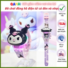 Đồng Hồ Hoạt Hình Cho Bé Trai Bé Gái Có Đèn Xem Giờ Kuromi Dạ Quang Và Âm Nhạc Giai Điệu Cinnamoroll -POPIKIDS