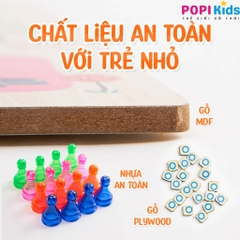 Boardgame Gỗ 2in1 Lala, Cờ Caro & Cờ Cá Ngựa | Đồ Chơi Tư Duy Logic Cho Bé, Thương Hiệu Lalala Baby