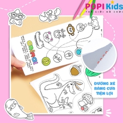 Cuộn Tranh Tô Màu Dán Tường Cho Bé Lalala Baby – Dài 3m, Kèm Kéo An Toàn, Không Bong Tường