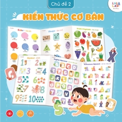 Bảng gấp thông thái Lalala baby đồ chơi nhiều chủ đề thú vị - Song ngữ Anh Việt
