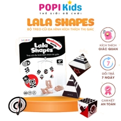 Đồ Chơi Treo Nôi Kích Thích Thị Giác 5D Lala Shapes – Treo Cũi Đen Trắng Đỏ Cho Bé Sơ Sin