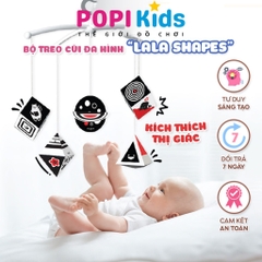 Đồ Chơi Treo Nôi Kích Thích Thị Giác 5D Lala Shapes – Treo Cũi Đen Trắng Đỏ Cho Bé Sơ Sin
