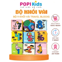 [TẶNG BÓNG VẢI] Bộ 8 Khối Xúc Xắc Vải Lalala Baby – Đồ Chơi Vừa Học Vừa Chơi Cho Bé | TRAVEL BLOCK Vui Nhộn, An Toàn