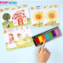 [KÈM MỰC 7 MÀU] Tranh tô màu vân tay cho bé – Finger Painting 41 trang | Đồ chơi sáng tạo Lalala Baby LL63