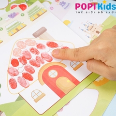 [KÈM MỰC 7 MÀU] Tranh tô màu vân tay cho bé – Finger Painting 41 trang | Đồ chơi sáng tạo Lalala Baby LL63