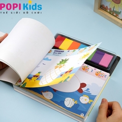 [KÈM MỰC 7 MÀU] Tranh tô màu vân tay cho bé – Finger Painting 41 trang | Đồ chơi sáng tạo Lalala Baby LL63