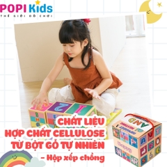 [Tháp Xếp Chồng] Đồ chơi hình khối xếp tầng cho bé 1-7 tuổi - 10 hộp phát triển tư duy | Lalala Baby