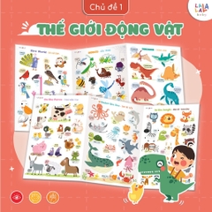 Bảng gấp thông thái Lalala baby đồ chơi nhiều chủ đề thú vị - Song ngữ Anh Việt