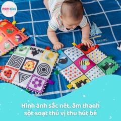 Tranh kích thích thị giác cho bé sơ sinh, phát triển não bộ. chất vải an toàn cho bé