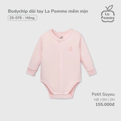 (0M-3M) LP - Body chip dài tay La Pomme mềm mịn - Hồng