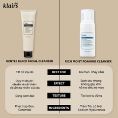 Sữa Rửa Mặt Klairs Gentle Black Facial Cleanser