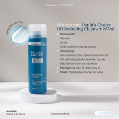 Sữa Rửa Mặt Paula's Choice Skin Balancing Oil Reducing Cleanser 237ml