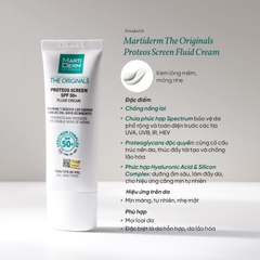 Kem Chống Nắng MartiDerm The Originals Proteos Screen SPF50+ Fluid Cream 40ml