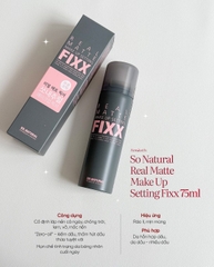 Xịt Khóa Trang Điểm So.Natural Real Matte Make Up Setting Fixx 75ml