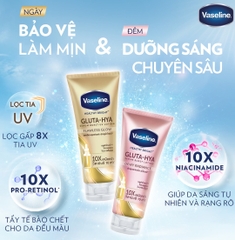 Dưỡng Thể Sáng Da Vaseline Healthy Bright Gluta-Hya 10X Serum Burst Lotion 330ml